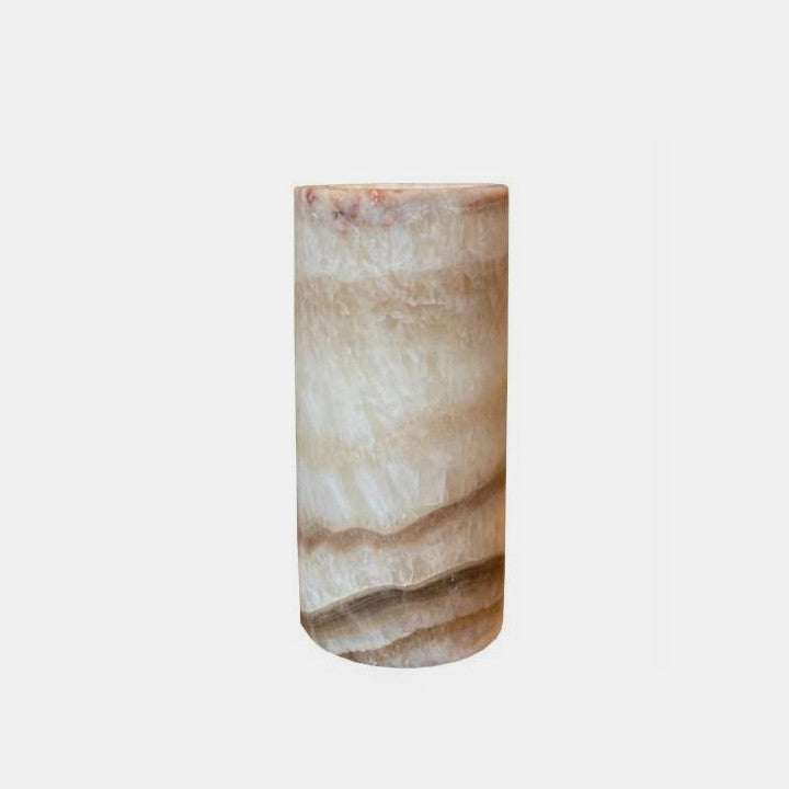 Candle holder - alabaster - small